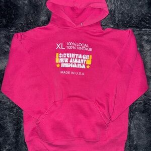 Pink local vintage Graphic Hoodie